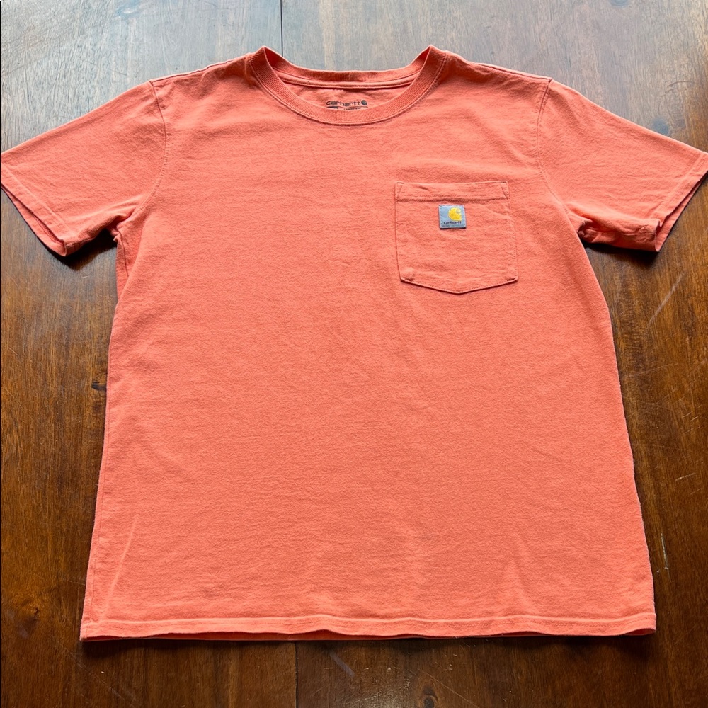 Carhartt Orange/Pink Pocket T-Shirt Size S